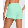 imageCRZ YOGA Womens High Waisted Running Shorts Mesh Liner 3 Dolphin Quick Dry for Athletic Gym Track Workout with Zip PocketMint Moment