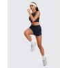 imageCRZ YOGA Womens High Waisted Running Shorts Mesh Liner 3 Dolphin Quick Dry for Athletic Gym Track Workout with Zip PocketTrue Navy