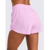 imageCRZ YOGA Womens High Waisted Running Shorts Mesh Liner 3 Dolphin Quick Dry for Athletic Gym Track Workout with Zip PocketVita Pink