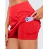 imageCRZ YOGA Womens High Waisted Tennis Skirts with 3 Pockets Golf A Line Lightweight Cute Athletic Casual SkortsDeep Red