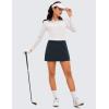 imageCRZ YOGA Womens High Waisted Tennis Skirts with 3 Pockets Golf A Line Lightweight Cute Athletic Casual SkortsTrue Navy