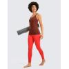 imageCRZ YOGA Womens Naked Feeling Workout 78 Yoga Leggings  25 Inches High Waist Tight PantsDark Red