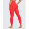 imageCRZ YOGA Womens Naked Feeling Workout 78 Yoga Leggings  25 Inches High Waist Tight PantsDeep Red