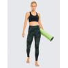 imageCRZ YOGA Womens Naked Feeling Workout 78 Yoga Leggings  25 Inches High Waist Tight PantsEmerald Green Tiedye Flowers