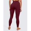 imageCRZ YOGA Womens Naked Feeling Workout 78 Yoga Leggings  25 Inches High Waist Tight PantsRed Merlot