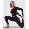 imageCRZ YOGA Womens Naked Feeling Workout 78 Yoga Leggings  25 Inches High Waist Tight PantsTie Dye Smoke Ink
