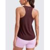 imageCRZ YOGA Womens Pima Cotton Racerback Workout Tank Tops Scoop Neck Athletic Loose Sleeveless ShirtsDark Red