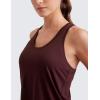 imageCRZ YOGA Womens Pima Cotton Racerback Workout Tank Tops Scoop Neck Athletic Loose Sleeveless ShirtsDark Red