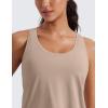 imageCRZ YOGA Womens Pima Cotton Racerback Workout Tank Tops Scoop Neck Athletic Loose Sleeveless ShirtsMortar Color