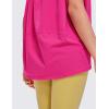 imageCRZ YOGA Womens Pima Cotton Short Sleeve Shirts Boat Neck Loose Fit Gym Workout TShirt Athletic Casual TopsGranita Pink