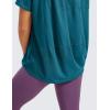 imageCRZ YOGA Womens Pima Cotton Short Sleeve Shirts Boat Neck Loose Fit Gym Workout TShirt Athletic Casual TopsGreen Jade