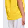 imageCRZ YOGA Womens Pima Cotton Short Sleeve Shirts Boat Neck Loose Fit Gym Workout TShirt Athletic Casual TopsHigh Visibility Yellow