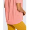 imageCRZ YOGA Womens Pima Cotton Short Sleeve Shirts Boat Neck Loose Fit Gym Workout TShirt Athletic Casual TopsPeach Pink