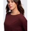 imageCRZ YOGA Womens Pima Cotton Short Sleeve Shirts Boat Neck Loose Fit Gym Workout TShirt Athletic Casual TopsRed Merlot