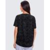 imageCRZ YOGA Womens Pima Cotton Short Sleeve Shirts Boat Neck Loose Fit Gym Workout TShirt Athletic Casual TopsTie Dye Smoke Ink