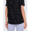 imageCRZ YOGA Womens Pima Cotton Short Sleeve Shirts Boat Neck Loose Fit Gym Workout TShirt Athletic Casual TopsTie Dye Smoke Ink