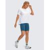 imageCRZ YOGA Womens Pima Cotton Short Sleeve Shirts Boat Neck Loose Fit Gym Workout TShirt Athletic Casual TopsWhite