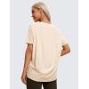 imageCRZ YOGA Womens Pima Cotton Short Sleeve Shirts Boat Neck Loose Fit Gym Workout TShirt Athletic Casual TopsWhite Opal