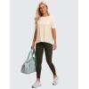imageCRZ YOGA Womens Pima Cotton Short Sleeve Shirts Boat Neck Loose Fit Gym Workout TShirt Athletic Casual TopsWhite Opal
