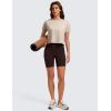 imageCRZ YOGA Womens Pima Cotton Workout Short Sleeve Shirts Loose Athletic Crop Tops Gym Casual Cropped TShirtMojave Tan