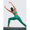 imageCRZ YOGA Womens Strappy Sports Bras Fitness Workout Padded Yoga Top Criss Cross Back CamiCascadia Green