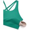imageCRZ YOGA Womens Strappy Sports Bras Fitness Workout Padded Yoga Top Criss Cross Back CamiCascadia Green