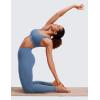 imageCRZ YOGA Womens Strappy Sports Bras Fitness Workout Padded Yoga Top Criss Cross Back CamiOasis Blue