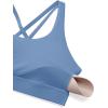 imageCRZ YOGA Womens Strappy Sports Bras Fitness Workout Padded Yoga Top Criss Cross Back CamiOasis Blue