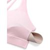 imageCRZ YOGA Womens Strappy Sports Bras Fitness Workout Padded Yoga Top Criss Cross Back CamiStrawberry Pink
