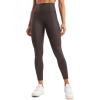imageCRZ YOGA Butterluxe Matte Faux Leather Leggings for Women 25quot  High Waisted Stretch Ankle Leather Pants Pleather TightsFaux Leather Hot Fudge Brown Foil