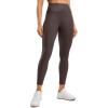 imageCRZ YOGA Butterluxe Womens Matte Faux Leather Leggings 25quot  No Front Seam High Waist Stretch Tights Pleather PantsHot Fudge Brown Foil Pattern