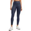 imageCRZ YOGA Butterluxe Womens Matte Faux Leather Leggings 25quot  No Front Seam High Waist Stretch Tights Pleather PantsReal Navy Foil Pattern