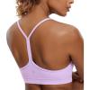 imageCRZ YOGA Butterluxe Womens Y Back Sports Bra  Padded Racerback Low Impact Spaghetti Thin Strap Workout Yoga TopElfin Purple