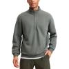 imageCRZ YOGA Fleece Lined Half Zip Sweatshirts for Men Mock Neck Pullover Sweat Shirts Casual Workout Daily SweatersGrey Sage