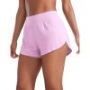 imageCRZ YOGA High Waisted Dolphin Athletic Running Shorts for Women 3quot High Split Comfy Mesh Liner for Gym Workout TrackVita Pink