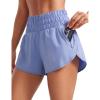 imageCRZ YOGA High Waisted Dolphin Running Shorts for Womens Mesh Liner for Gym Workout Athletic with Zipper PocketPeriwinkle Purple