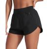 imageCRZ YOGA High Waisted Dolphin Shorts for Women 3quot for Running Athletic Workout Gym with Zipper Pockets LinerBlack