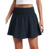 imageCRZ YOGA High Waisted Flowy Tennis Skirts for Women Pleated Casual Golf Athletic Pickleball Skorts with Shorts PocketsTrue Navy