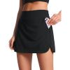 imageCRZ YOGA High Waisted Golf Skirts for Women A Line Tennis Athletic Casual Skort with Inner Shorts PocketsBlack