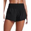 imageCRZ YOGA High Waisted Running Shorts for Women 3quot  Split Breathable for Athletic Tennis Gym Workout with PocketsBlack