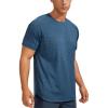 imageCRZ YOGA Lightweight Short Sleeve TShirt for Men Quick Dry Workout Running Athletic Tee Shirt TopsOcean Blue Heather