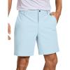 imageCRZ YOGA Mens All Day Comfy Golf Shorts  7quot9quot Stretch Lightweight Flat Front for Casual Work with PocketsChambray Blue