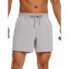 imageCRZ YOGA Mens Linerless Workout Shorts  5 Lightweight Quick Dry for Running Sports Athletic Gym with PocketsDark Chrome