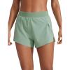 imageCRZ YOGA Running Shorts for Women High Waisted V Split for Gym Workout Athletic Track with Liner Breathable Quick DryGreen Palm Court
