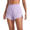 imageCRZ YOGA Running Shorts for Women High Waisted V Split for Gym Workout Athletic Track with Liner Breathable Quick DryLilac Air