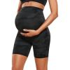 imageCRZ YOGA Womens Butterluxe Maternity Biker Shorts Over The Belly 6quot  Pregnancy Yoga Workout ActivewearDark Grey Camouflage 2