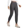imageCRZ YOGA Womens Fleece Lined Workout Joggers with Pockets 275quot  Hiking Running Outdoor Pants Water Resistant Winter WarmInk Gray