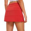 imageCRZ YOGA Womens High Waisted Tennis Skirts with 3 Pockets Golf A Line Lightweight Cute Athletic Casual SkortsDark Red