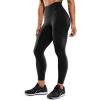 imageCRZ YOGA Womens Hugged Feeling Compression Leggings 25 Inches  Thick High Waisted Tummy Control Workout Pants TightsBlack
