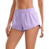 imageCRZ YOGA Womens Running Shorts Low Waisted 25quot  Mesh Liner Quick Dry for Track Gym Athletic Workout with Zip PocketLilac